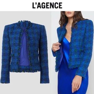 L'AGENCE ANGELINA TWEED BLAZER US 2 NWT 685$